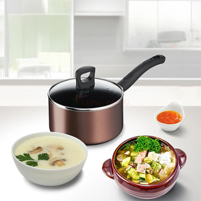 Nồi cán dài/quánh Inox Tefal Day By Day 18cm x 2.2L G1432305 - Hàng chính hãng