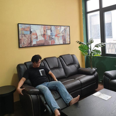 Ghế sofa 3 chỗ ngã lưng thư giãn bằng điện sang trọng SMLIFE Jonathan E3 | D212 x  R96 x C99cm | nâng hạ lưng ghế