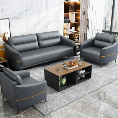 Bộ sofa da văn phòng cao cấp Juno Sofa kèm ghế đơn HVPCT-21