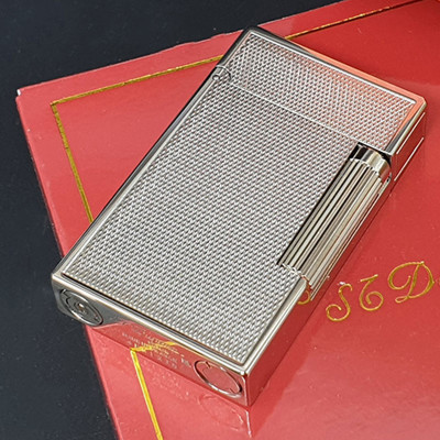 Vỏ Hột Quẹt Bật Lửa ST Upon Hồng Kông Hoa Văn Lưới Kẻ Viền D139T Tiếng Kêu Vang Cực Hay