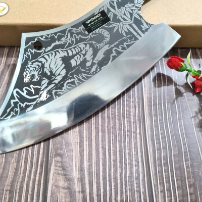 DAO BẾP - DAO THÁI CHẶT HOA VĂN HỔ MÃ A6 DT150 NT topcomshop vn