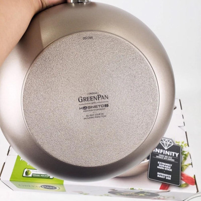 Chảo chống dính ceramic cao cấp GreenPan Cam.Bronze 28cm sâu có nắp - 675969