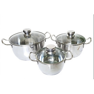 ️(Hàng Việt) Bộ nồi 3 đáy inox 430 thân Cool Fivestar Standard-FSB3028|GiadụngAnNhiên
