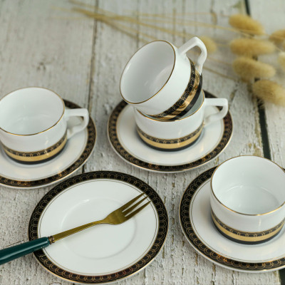 Set Lạc Nguyệt ( Bộ Ấm chén Kim Lai mạ vàng cao cấp Long Phương )