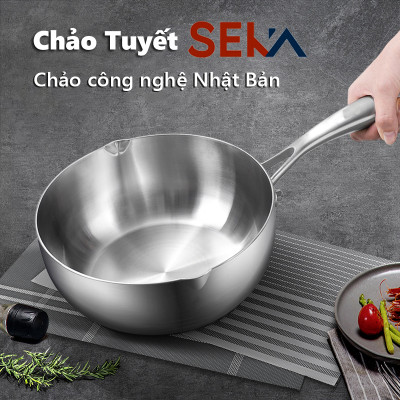 Chảo Tuyết Inox Sâu Lòng SEKA SK6030 Chảo Chống Dính Đúc Nguyên Khối - Hàng Chính Hãng
