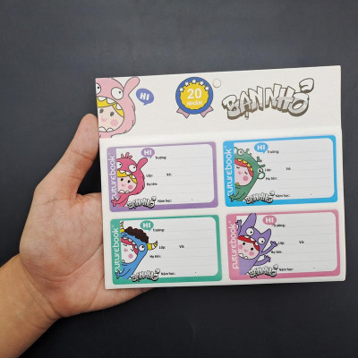 Nhãn Vở Học Sinh Bạn Nhỏ - futurebook N143 (15 Nhãn)