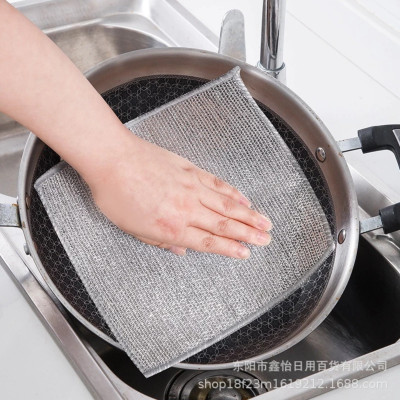 COMBO 3 Miếng Vải Lưới Đa Năng, Khăn Sợi Kim Loại, Chống Mài Mòn, Lau Bát Đũa, Nồi Chảo Tiện Dụng, Sạch Sẽ Khu Bếp - Takyhome 5154set3