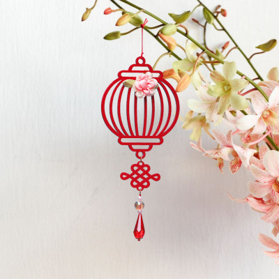 Combo 6D - Bộ 6 dây treo trang trí Tết Khai Lộc Hoàng Kim màu đỏ, trang trí mai, đào