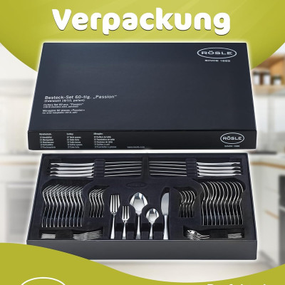 Bộ dao thìa dĩa Rösle BESTECK-SET PASSION SET 60 Hàng chính hãng