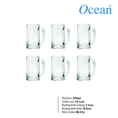 BỘ 6 CỐC THỦY TINH OCEAN BERLINER BEER MUG P0940 - 370ML