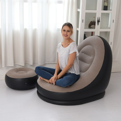 Ghế Hơi Tựa Lưng, Ghế Đệm Hơi Nội Thất Phòng Khách Cao Cấp, Kèm Bơm Điện 2 Chiều Ghế Lười Bơm Hơi Loại Cao Cấp Êm Ái