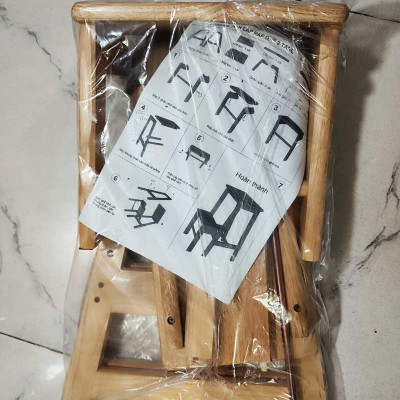 Ghế bậc thang 2 tầng gấp gọn tiện lợi bằng gỗ caosu siêu bền Đức Thành, ghế thang thắp hương, lấy đồ, sửa đồ trên cao dễ dàng, ghế thang gấp gọn bằng gỗ