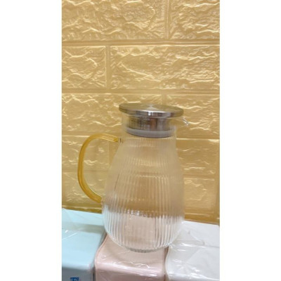 Combo bình đựng nước thủy tinh chịu nhiệt lên tới 400 độ C vân tăm bầu và 6 cốc