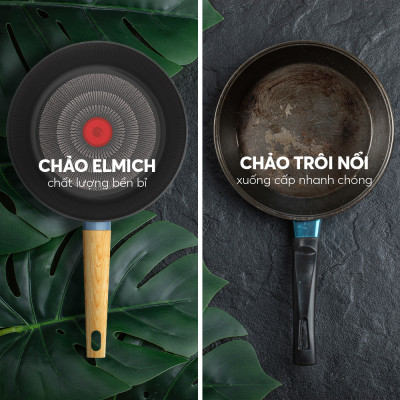 Chảo chống dính vân gỗ Elmich Nature EL-5947MG