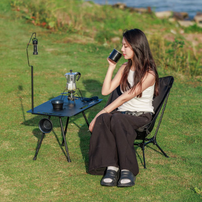 Ghế gấp gọn siêu nhẹ hợp kim nhôm 7075 có nắp đậy chân Blackdog CBD2450JJ020