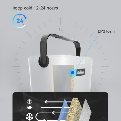 Thùng đựng đá giữ nhiệt Vent Sereno 24.5L tặng kèm khay đá Yukipon tròn 03 viên - nội địa Nhật Bản