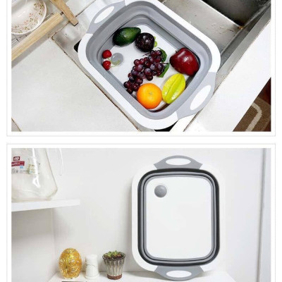 Bộ Chậu Gấp Gọn Đa Năng  Kèm Thớt 2 in 1 - Siêu Tiện Dụng - Hàng Loại 1 - Chính Hãng MINIIN