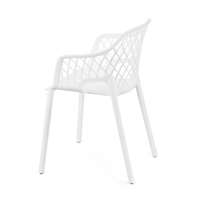 Ghế nhựa đúc, dạng ghế bành, nan chéo - cobi home - NHẬP KHẨU CHÍNH HÃNG.