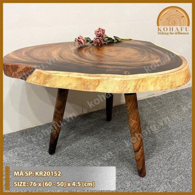 BÀN SOFA/ CAFE GỖ ME TÂY TỰ NHIÊN KR20152