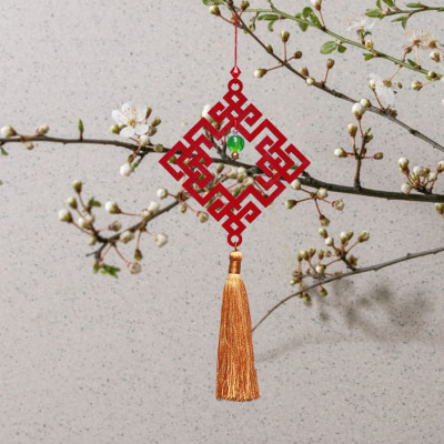 Combo 6D - Bộ 6 dây treo trang trí Tết Khai Lộc Hoàng Kim màu đỏ, trang trí mai, đào