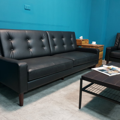 Sofa băng Juno sofa màu nâu, đen 200 x 80 x 90 cm
