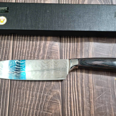 DAO - DAO BẾP NHẬT BẢN SANTOKU THÉP DAMASCUS MÃ A10 DT116 nt topcomshop vn