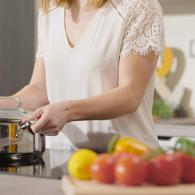 Bộ Nồi 4 Sets TEFAL G719S7 Có Vạch Chia, Gồm 7 Chi Tiết Nhập Khẩu Đức, Chất Liệu Thép Không Gỉ, Dùng Cho Mọi Loại Bếp, Bền Gấp 6 Lần Chảo Thường - Hàng Nhập Khẩu