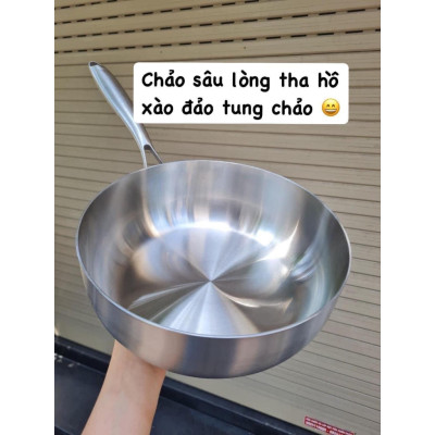 Chảo Tuyết Inox Sâu Lòng SEKA SK6030 Chảo Chống Dính Đúc Nguyên Khối - Hàng Chính Hãng