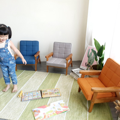 Ghế ngồi đơn trẻ em Juno sofa vải bố nhiều màu 