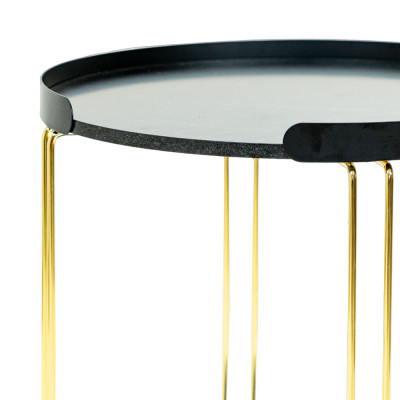 Bàn Góc 2 Tầng LUX BK/GD Trang Trí Phòng Khách | Index Living Mall | Nội Thất Nhập Khẩu Thái Lan - Phân Phối Độc Quyền Tại Việt Nam