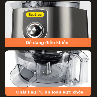 Máy thái rau củ quả đa năng chuyên nghiệp thương hiệu Mỹ cao cấp Septree ANS-A5 - Công suất 600W - Hàng Nhập Khẩu