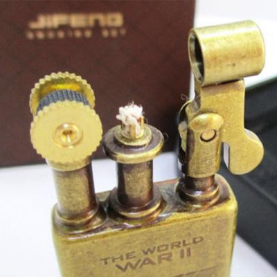 Vỏ Hột Quẹt Bật Lửa Jifeng JF-006 Khắc họa tiết hoa văn đẹp độc lạ - Dùng Xăng Đá Cao Cấp