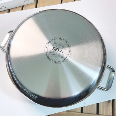 Nồi Lẩu, Luộc Gà SEKA size 16, 18, 20, 22 và 26cm, Inox Cao Cấp Dày dặn đẹp, Nồi bếp từ, bếp hồng ngoại, bếp gas