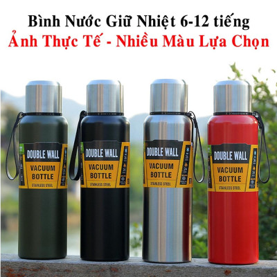 Bộ Bình Nước Giữ Nhiệt Cute 1000-1500ml Inox Giữ Nhiệt Nóng Lạnh 8-12 Tiếng Có Nắp Uống, Lưới Lọc Trà Hãng miDoctor