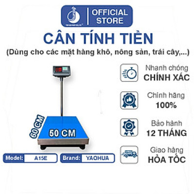 Cân Điện Tử Tính Tiền A15E - Mặt Bàn Cân 500X600MM