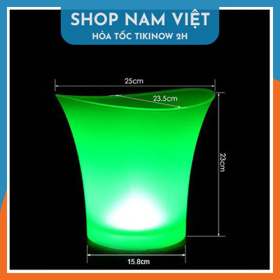 Xô Đá Ướp Lạnh Có Đèn LED