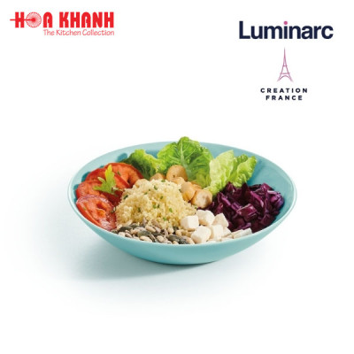 Đĩa Sâu Thủy Tinh Luminarc Diwali Light Turquoise 20cm cường lực, chịu nhiệt - 1 đĩa - P2019