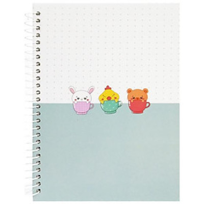 Sổ Lò Xo Teen Không Kẻ Có Chấm 80gsm - Cute Small - The Sun 02 - Màu Xanh Lơ