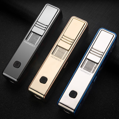 Vỏ Hột Quẹt Bật Lửa Sạc Điện Kiêm Đèn Pin Honest BCZ473 đẹp độc lạ - dùng gas cao cấp ( giao màu ngẫu nhiên )