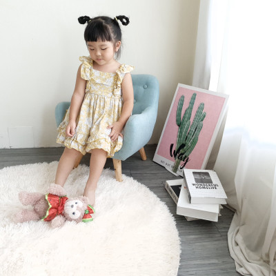 Ghế ngồi đơn trẻ em Juno sofa vải nhung nhiều màu 