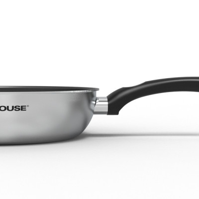 Chảo inox nguyên khối Sunhouse DE24M - Hàng Chính Hãng