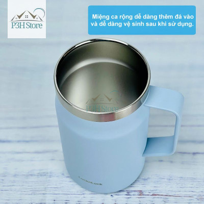 Ly giữ nhiệt Lock&Lock Metro Mug 600ml bằng thép không gỉ ca , cốc LHC4282