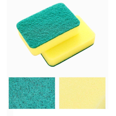 SET 2 Miếng Rửa Chén Bát Đĩa, Cọ Đa Năng 2 Mặt Xanh Vàng, Rửa Đánh Xoong Nồi Chảo, Sạch Sẽ, Tiện Dụng Nhà Bếp - TakyHome 5150set2