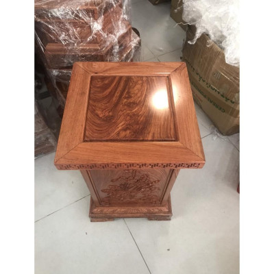 Đôn vuông kê tượng gỗ hương , kê tượng,kê cao đỉnh đồng , kê đồ phong thuỷ , kê loa, đôn gỗ mặt 25cm cao 50cm