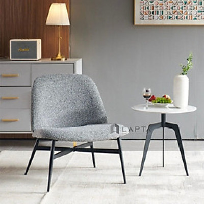 Ghế sofa đơn CS0928-F Nội thất Capta Ghế bàn trà có nệm vải màu xám không tay nhỏ gọn