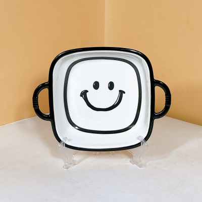 Bán lẻ Bộ Bát Đĩa Thương Hiệu GoSu họa tiết Mặt cười đáng yêu, chất men sáng bóng