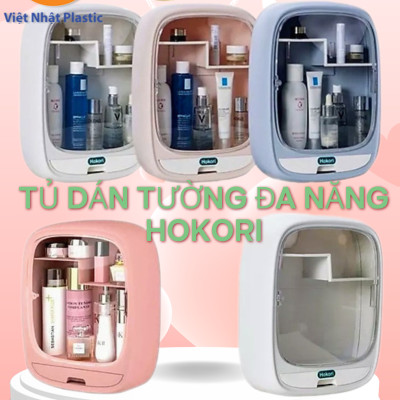 TỦ DÁN TƯỜNG ĐA NĂNG HOKORI - Tủ Mỹ Phẩm Treo Tường nhựa Việt Nhật