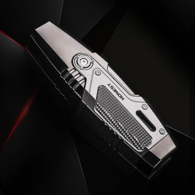 Vỏ Hột Quẹt Bật Lửa Khò Honest 2 Tia BC3042 Thiết Kế Độc Lạ Hiện Đại Lửa Khò Cực Mạnh - Dùng Gas Cao Cấp