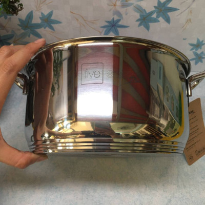 Nồi inox 304 5 đáy nắp kính Fivestar 18cm - Hàng chính hãng