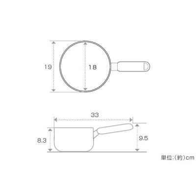 Nồi Quánh Inox Pearl Life 18cm Có Miệng Rót Thông Minh, Tương Thích Với Mọi Loại Bếp